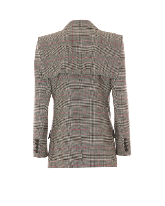 Virgin wool single-breasted Prince of Wales blazer Chloè