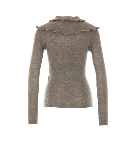 Henley shirt in wool and silk Chloè