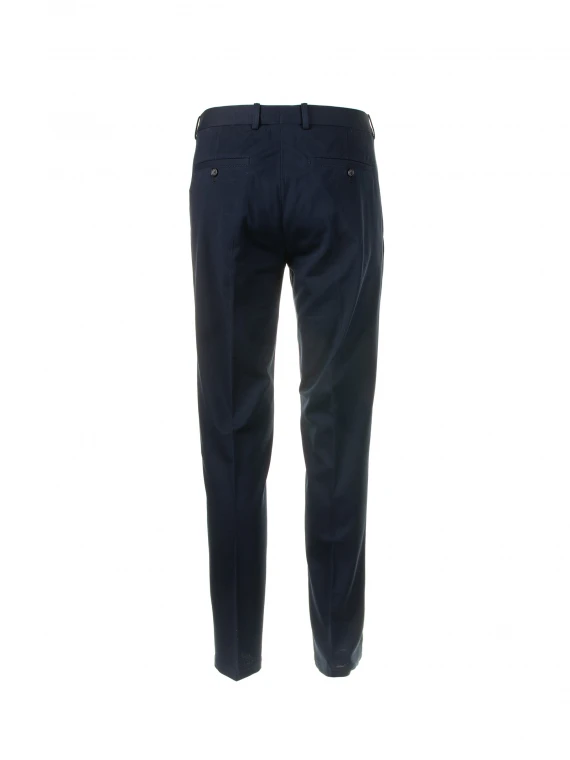 Navy blue trousers with drawstring