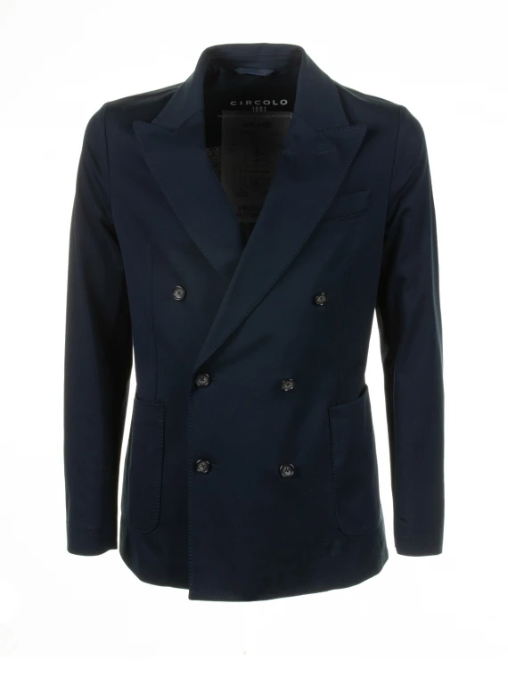 Navy blue double-breasted jacket