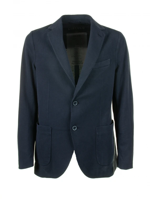 Navy blue single-breasted jacket