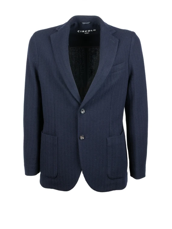 Giacca monopetto blu uomo