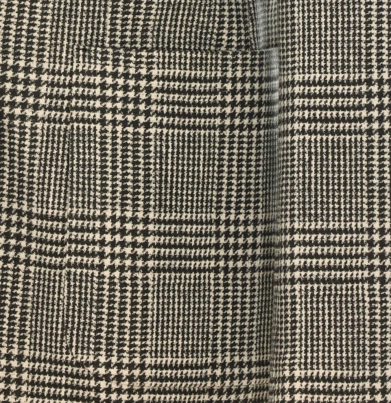 Check Motif Double Breasted Jacket