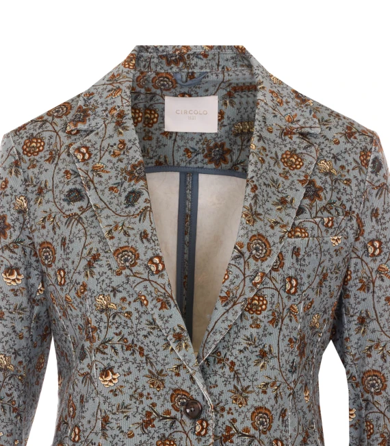 Floral Print Corduroy Jacket Circolo 1901
