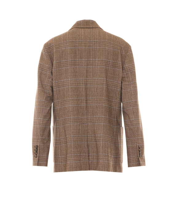 Moka double-breasted cotton blazer Circolo 1901