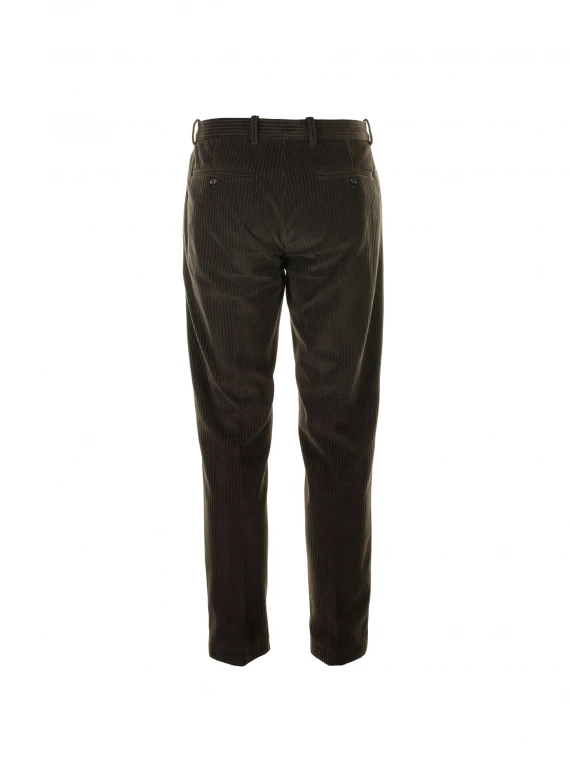 Brown trousers with drawstring