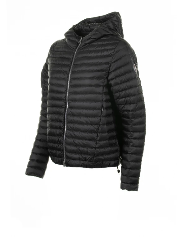 Black down jacket with hood