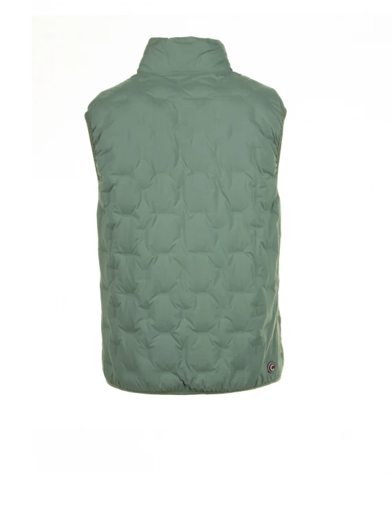 Green down quilted vest