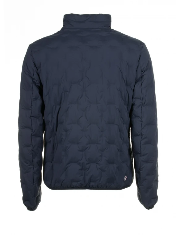 Quilted jacket with padded collar