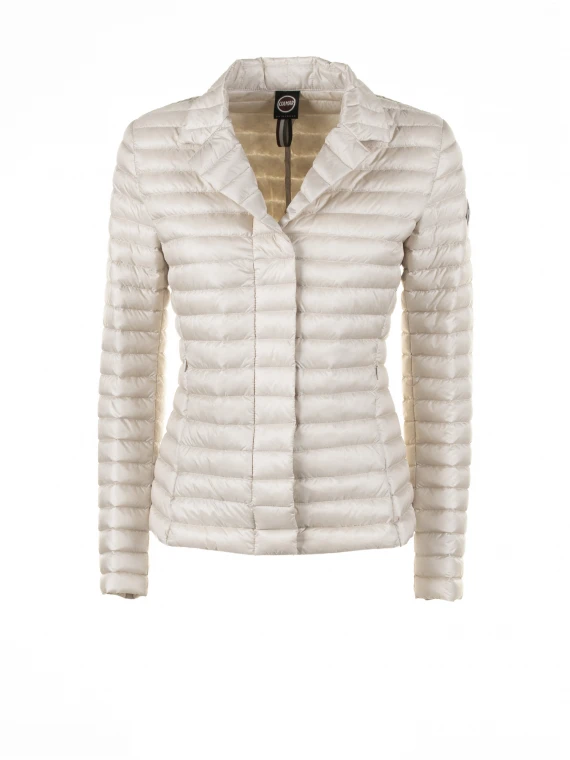 Blazer quilted down jacket with lapel collar