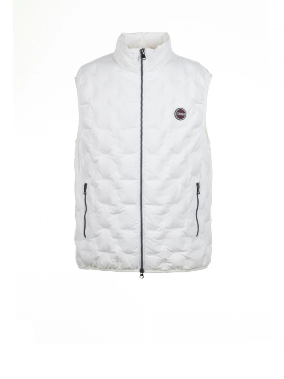 White down quilted vest