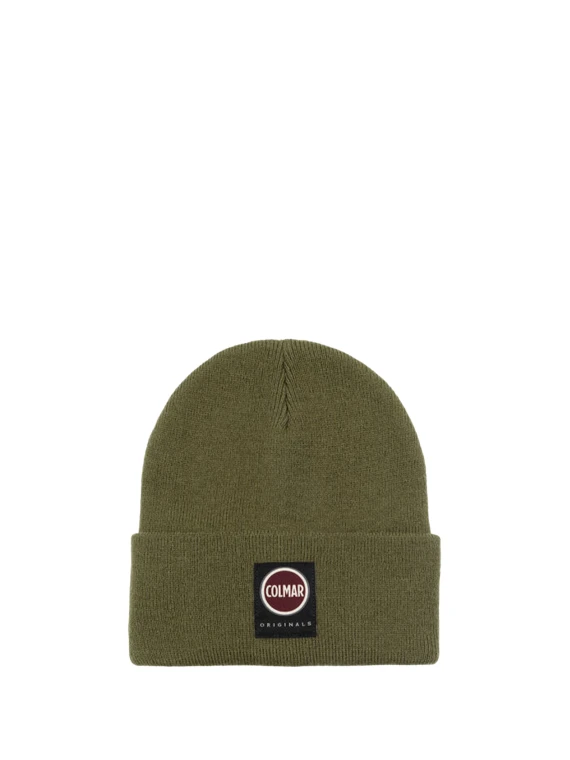 Cappello verde con risvolto