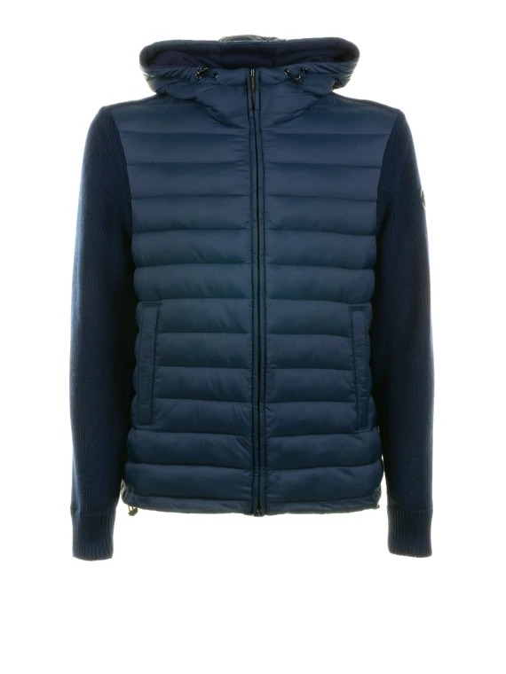 Giacca con cappuccio e maniche in maglia