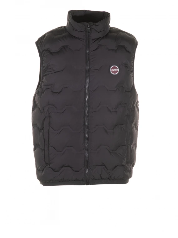 Quilted-effect down gilet