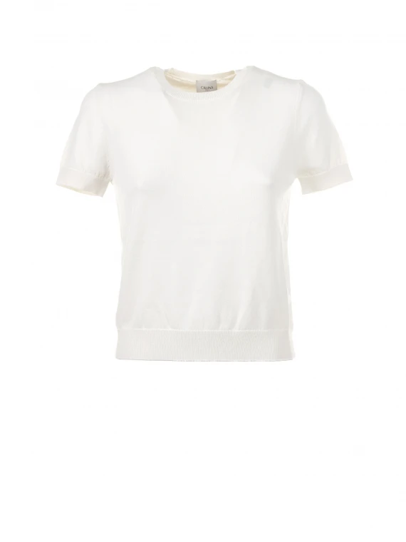 White cotton thread T-shirt