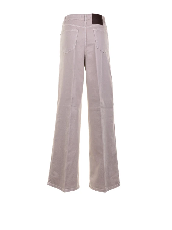Pantalone a vita alta beige