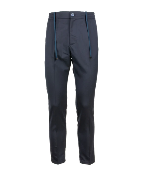 Pantalone uomo blu navy con coulisse