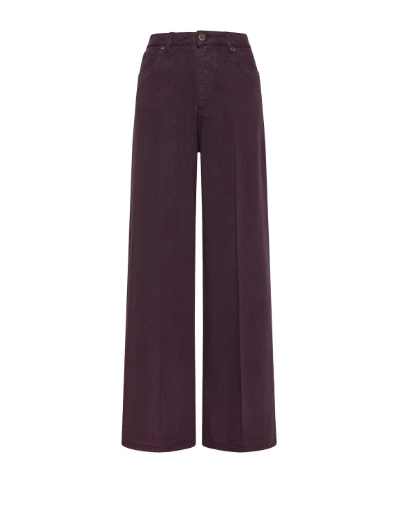 Pantalone borgogna donna a vita alta