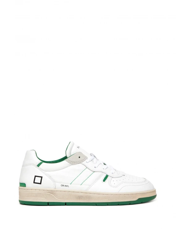 Sneaker Court 2.0 bianco verde in pelle