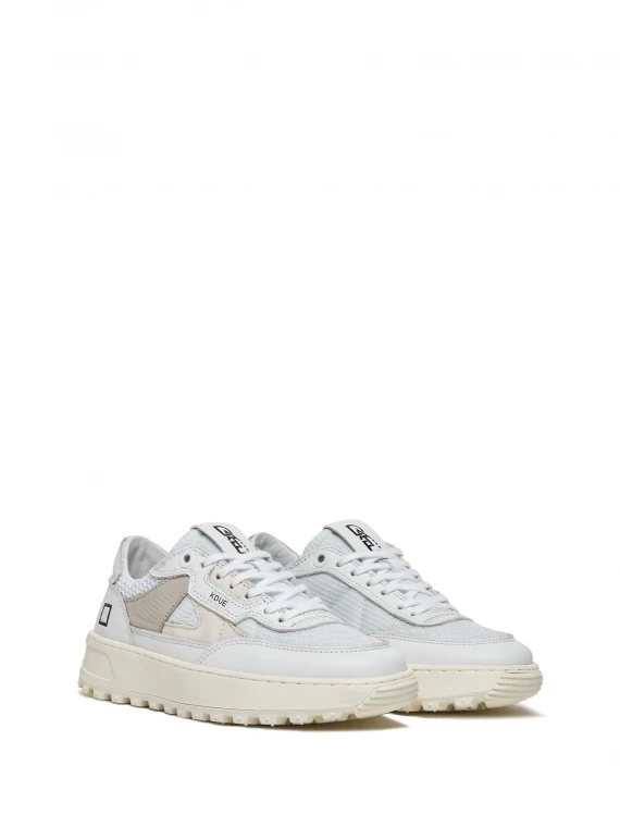 White KDUE sneaker in leather
