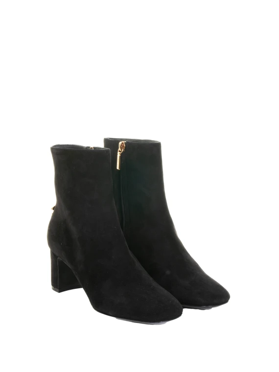 Stivaletto nero con dettaglio dorato Dolce & Gabbana
