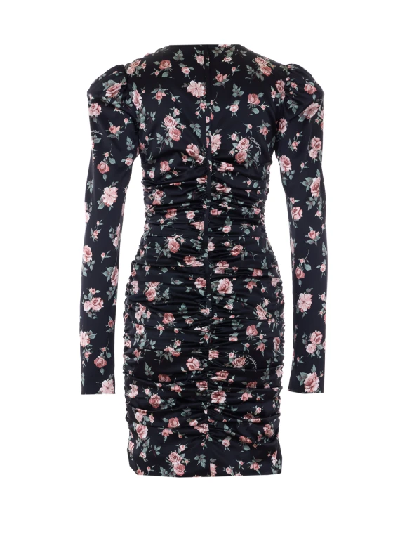 Mini Vintage Rose Print Dress