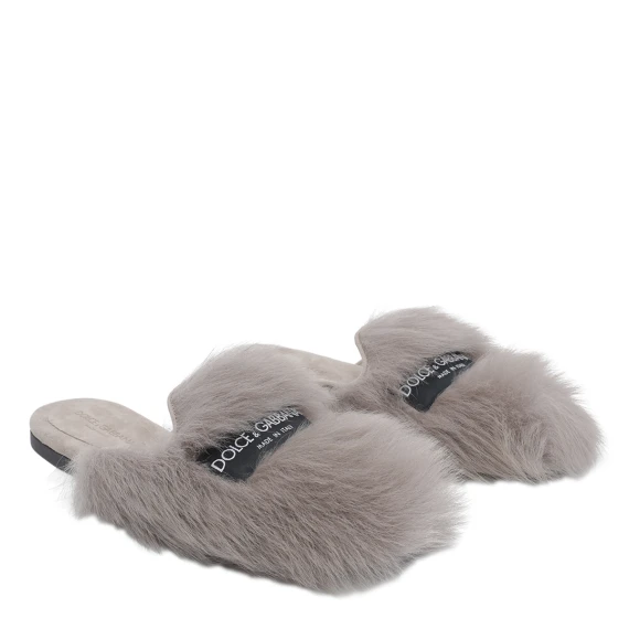 Shearling and Suede Slippers