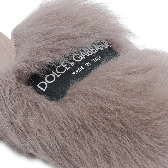 Shearling and Suede Slippers