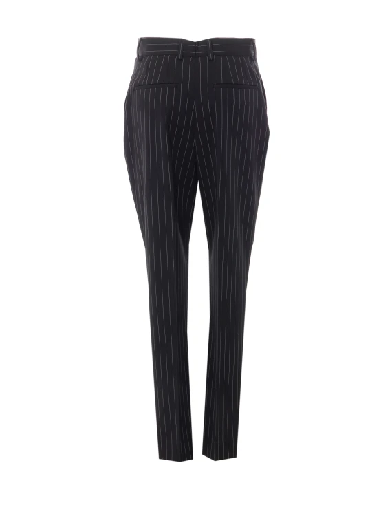 Pantaloni gessati in lana vergine stretch Dolce & Gabbana