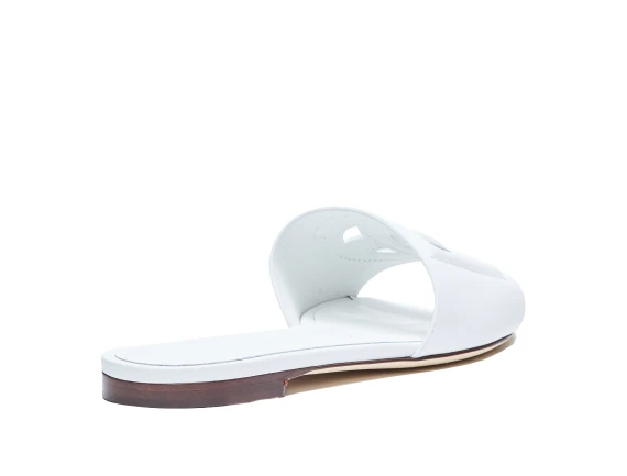 Leather Slide with Dg Logo