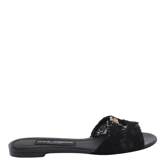 Lace Flat Sandals Dolce & Gabbana