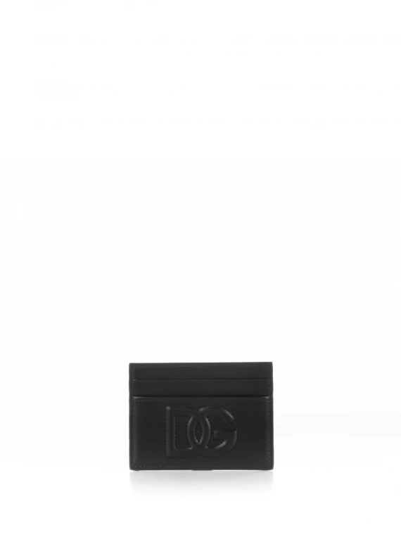 Card holder with embossed logo