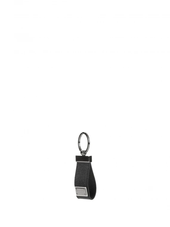 Leather key ring with logo