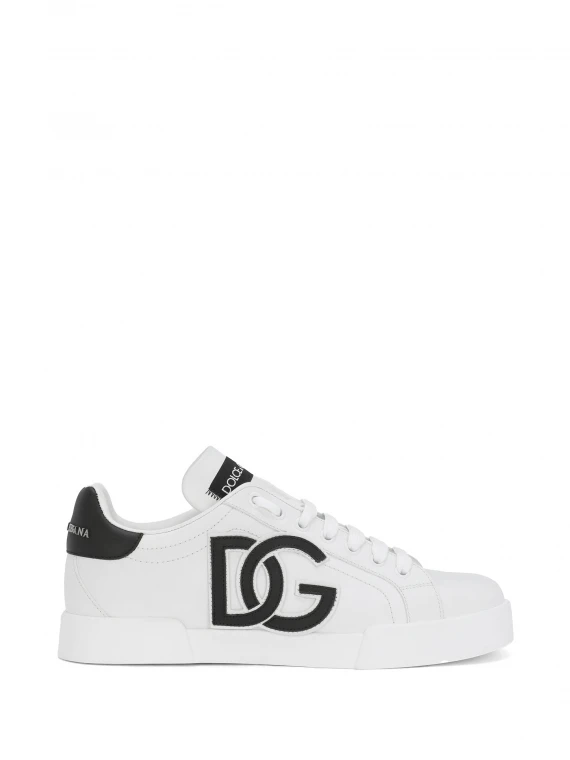 Sneaker Portofino in pelle con logo - Taglia 36.5 - Dolce & Gabbana