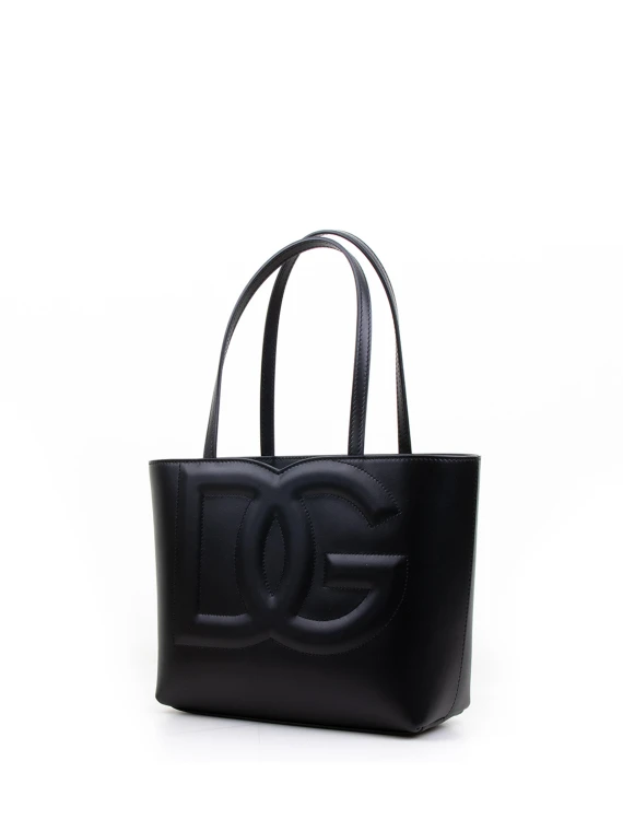 DG Logo Small Calfskin Shopping Bag