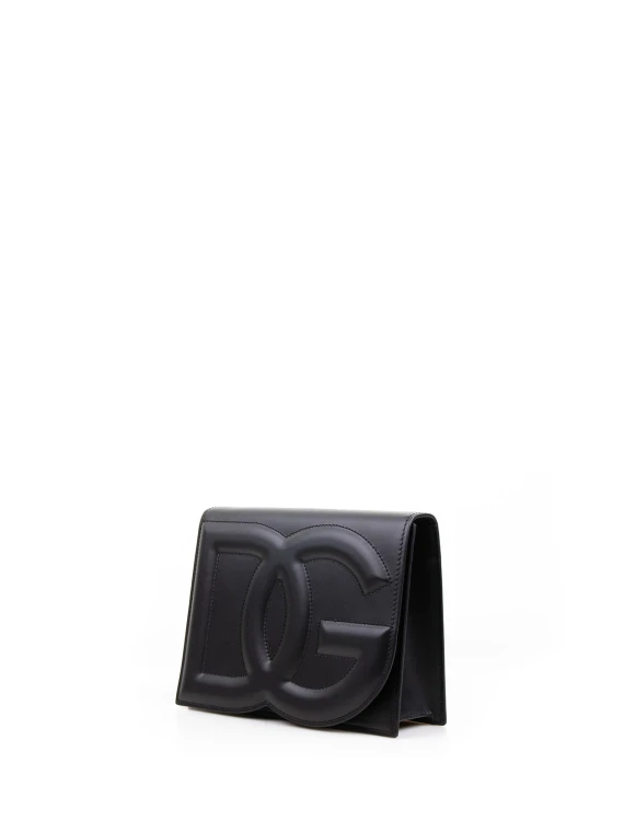 DG Logo Leather Shoulder Bag