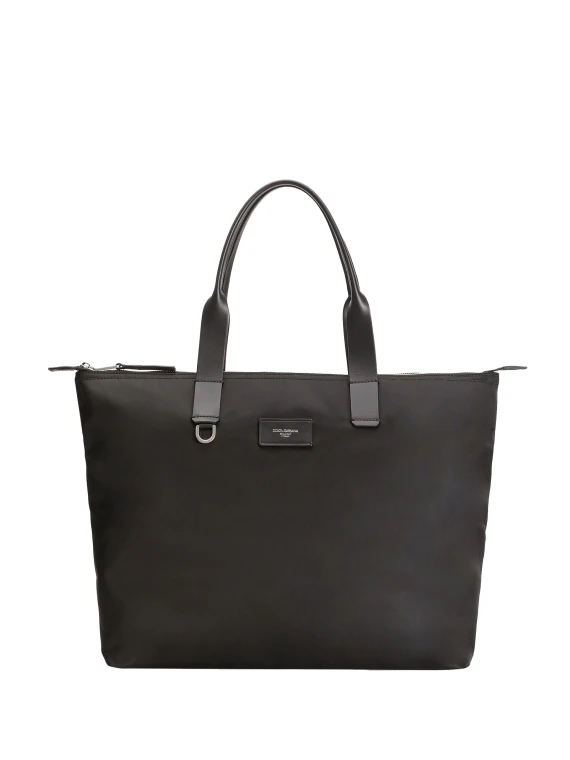 Shopping bag con placca logo