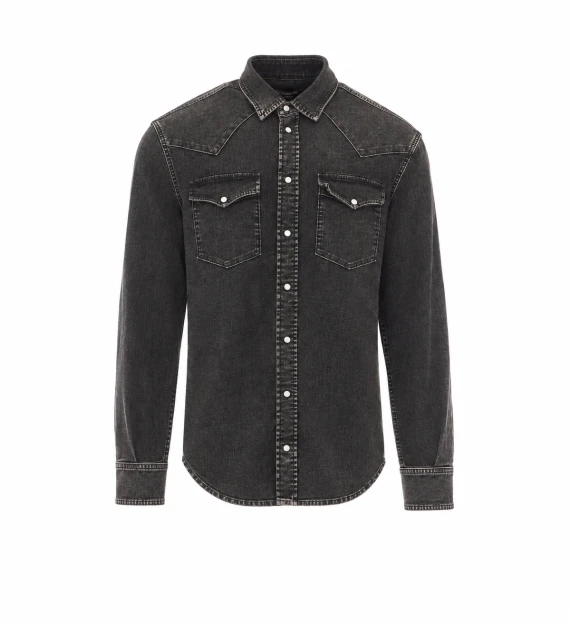 Camicia in denim nera