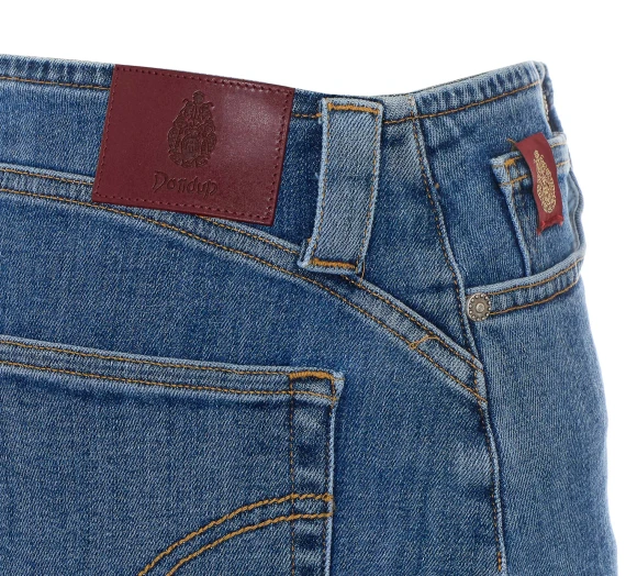 Minigonna in denim blu Dondup