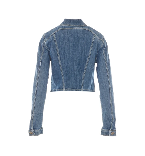 Denim Jacket with Frontal Buttons Closure Dondup
