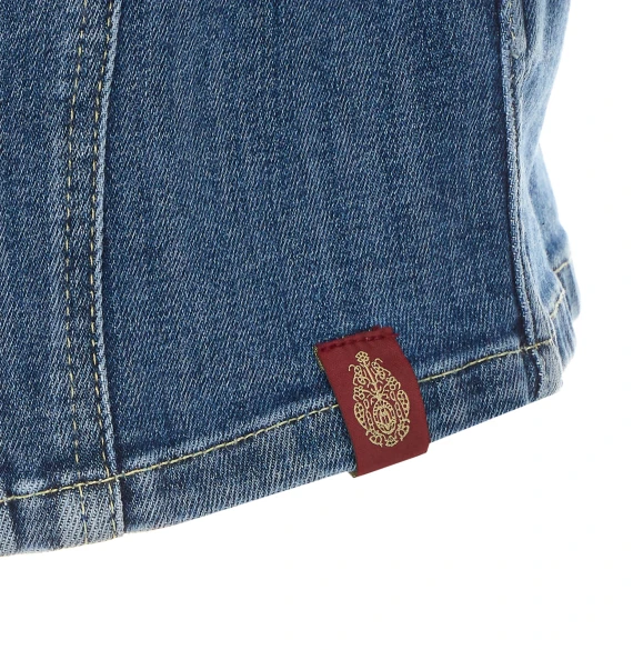 Denim Jacket with Frontal Buttons Closure Dondup