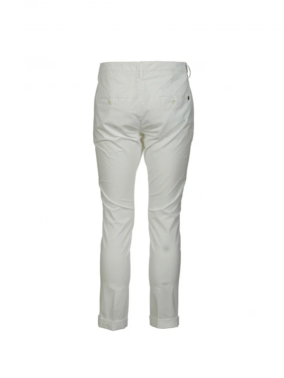 Pantalone con risvolto bianco