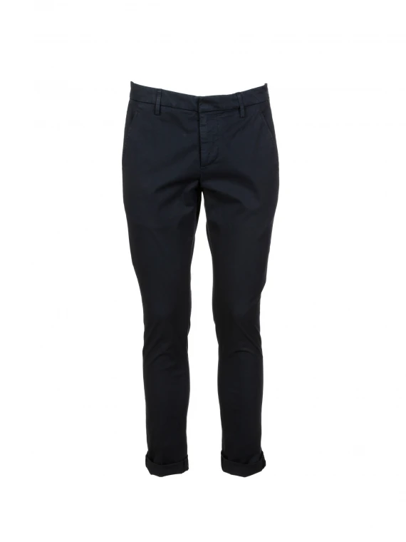 Blue turn-up trousers