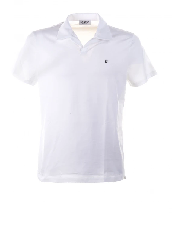 White jersey polo shirt