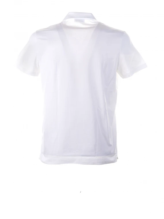 White jersey polo shirt