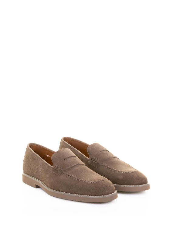Men's cocoa suede moccasin