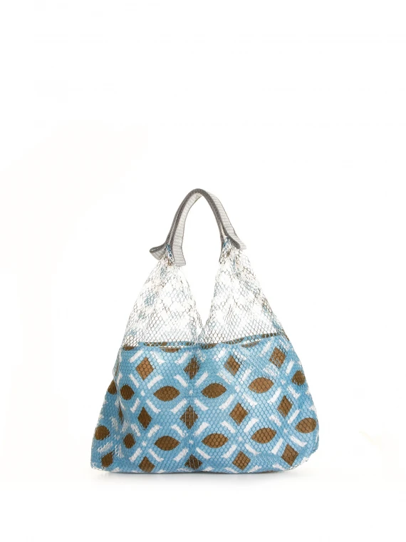 Fabric bag with geometric designs
