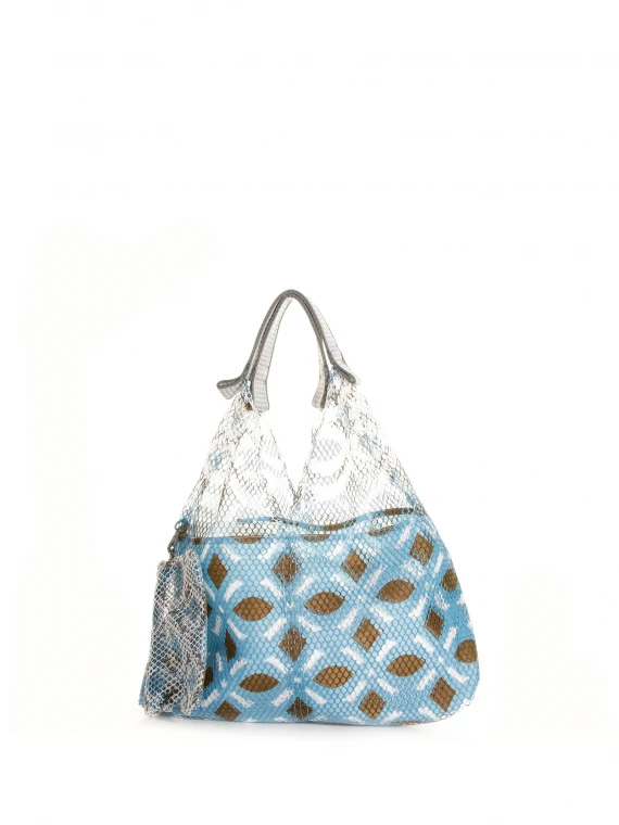 Fabric bag with geometric designs