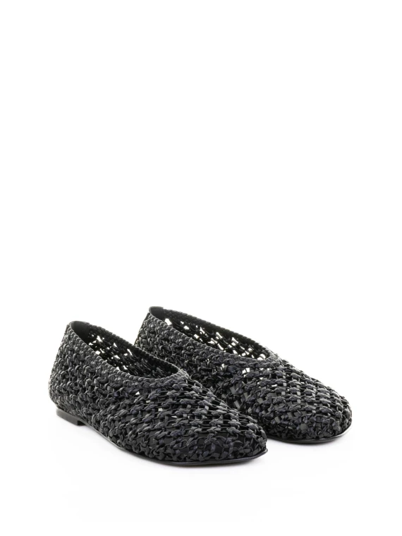 Pantofola in pelle traforata