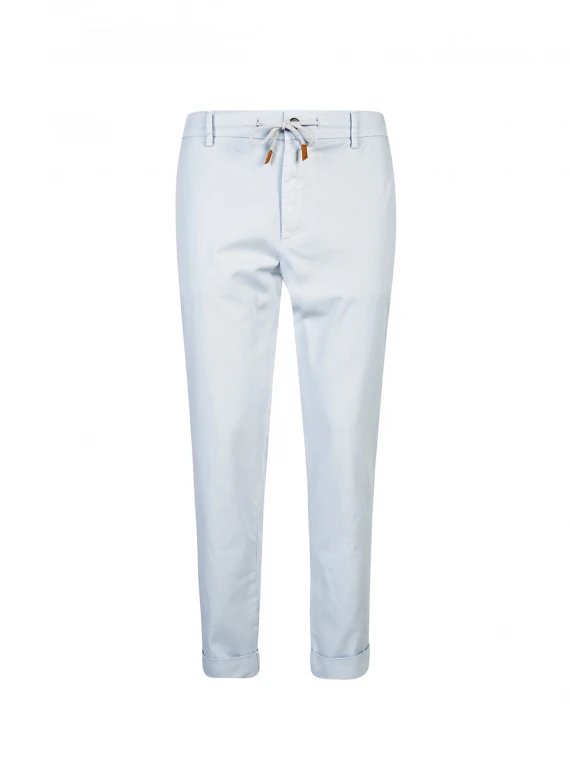 Pantalone bianco stretch con coulisse
